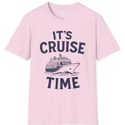 It’s Cruise Time Nautical Ship Vacation Travel T-Shirt – Light Pink – Alaska Cruise Shirts