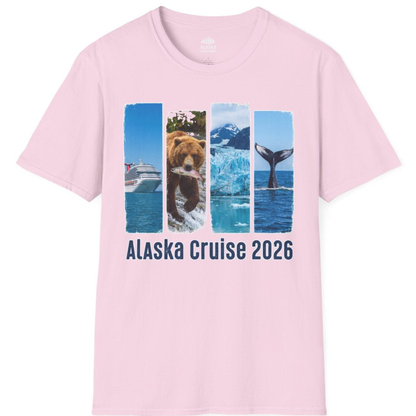 Alaska Cruise 2026 Wildlife Nature Adventure Vacation Shirt – Light Pink – Alaska Cruise Shirts