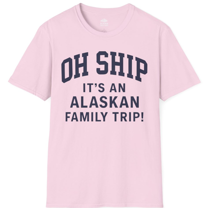 Funny Alaska Family Cruise Shirt Oh Ship Family Vacation Tee – Light Pink – Alaska Cruise Shirts