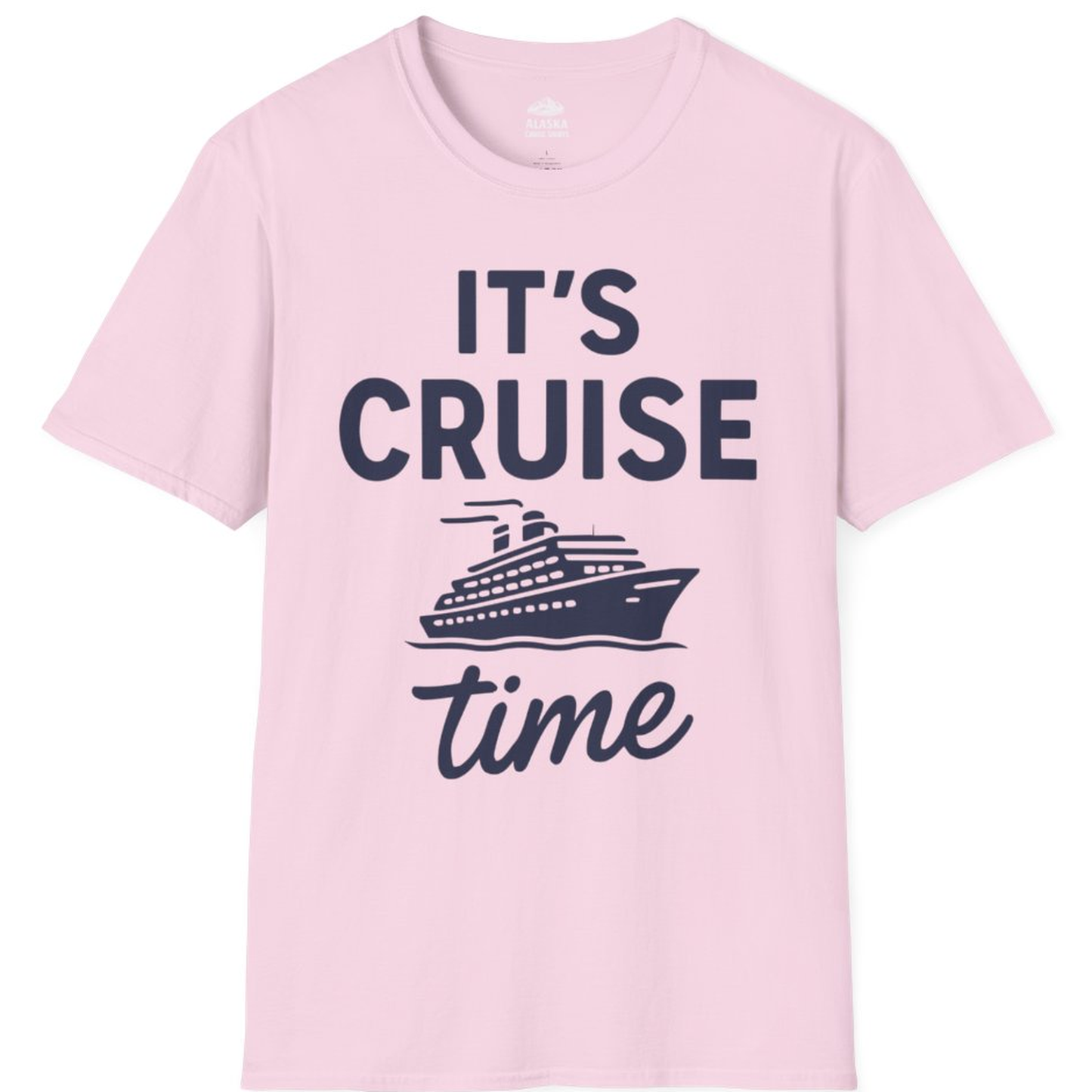It’s Cruise Time Fun Graphic Cruise Shirt for Vacation Travelers – Light Pink – Alaska Cruise Shirts
