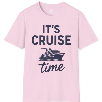 It’s Cruise Time Fun Graphic Cruise Shirt for Vacation Travelers – Light Pink – Alaska Cruise Shirts