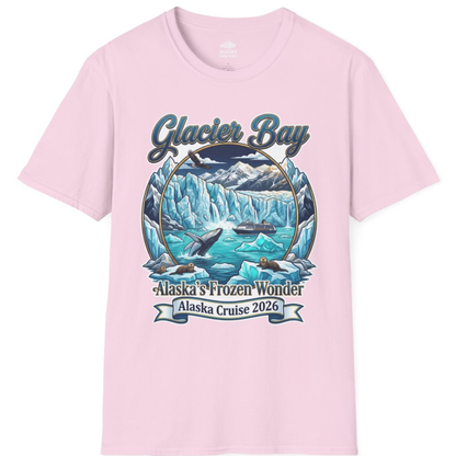 Glacier Bay Alaska Cruise 2026 Wildlife Adventure Souvenir Shirt – Light Pink – Alaska Cruise Shirts