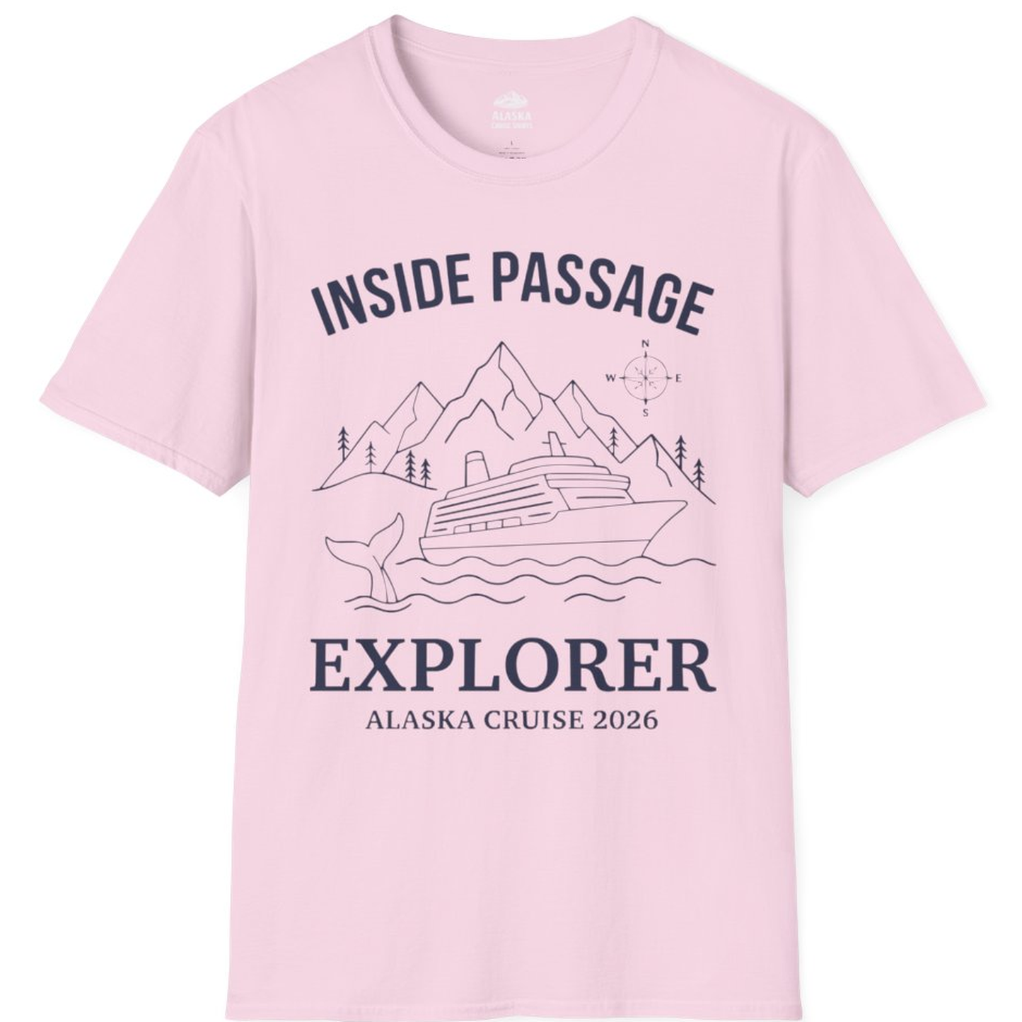 Inside Passage Explorer Alaska Cruise Adventure 2026 Shirt – Light Pink – Alaska Cruise Shirts