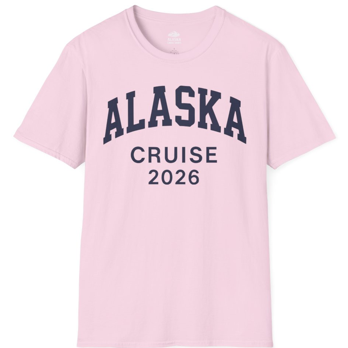Alaska Cruise 2026 Bold Collegiate Vacation Travel Shirt – Light Pink – Alaska Cruise Shirts