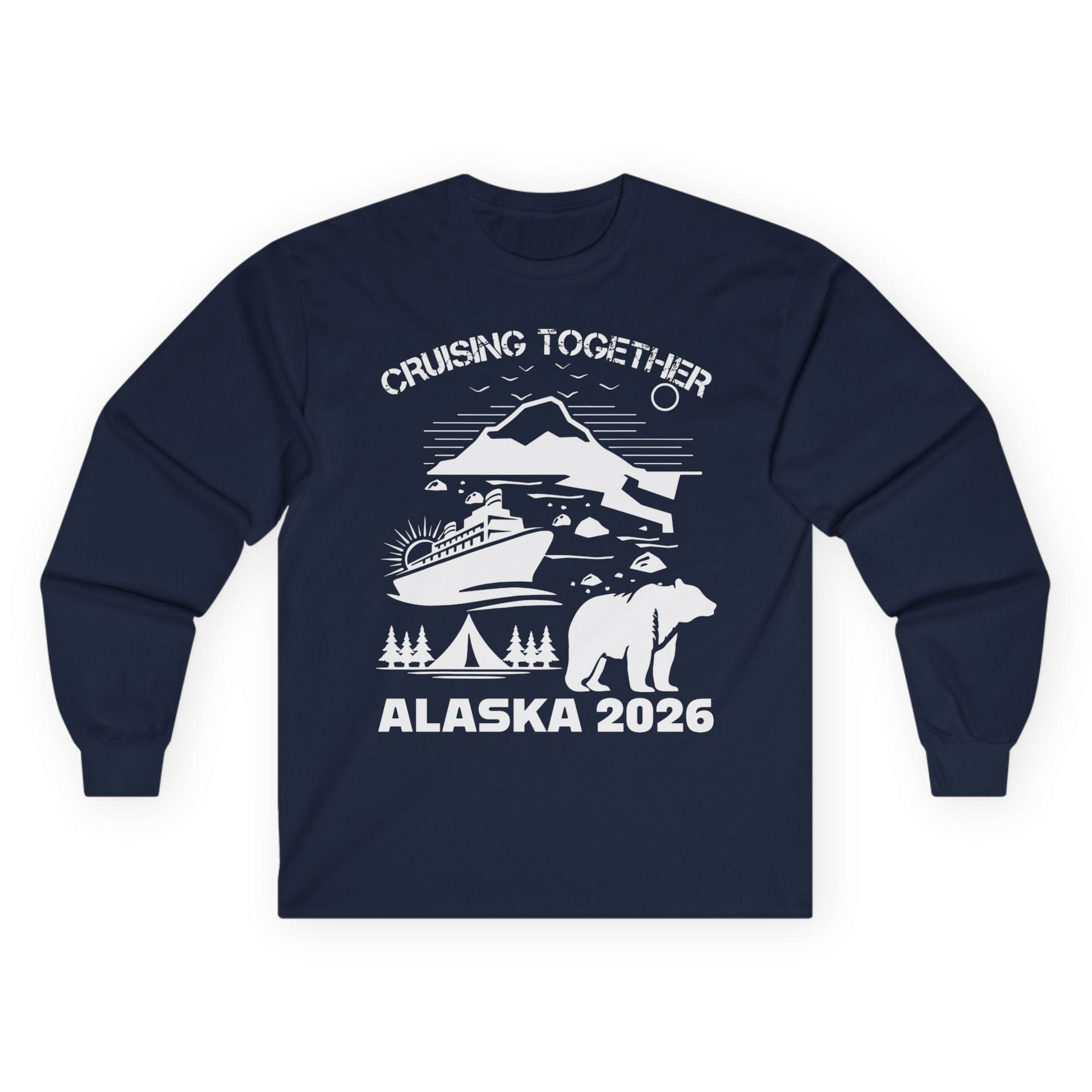 Alaska Cruise 2026 Family Adventure Bear Mountain Nature Shirt — Long Sleeve Long Sleeve Shirt – Alaska Cruise Shirts