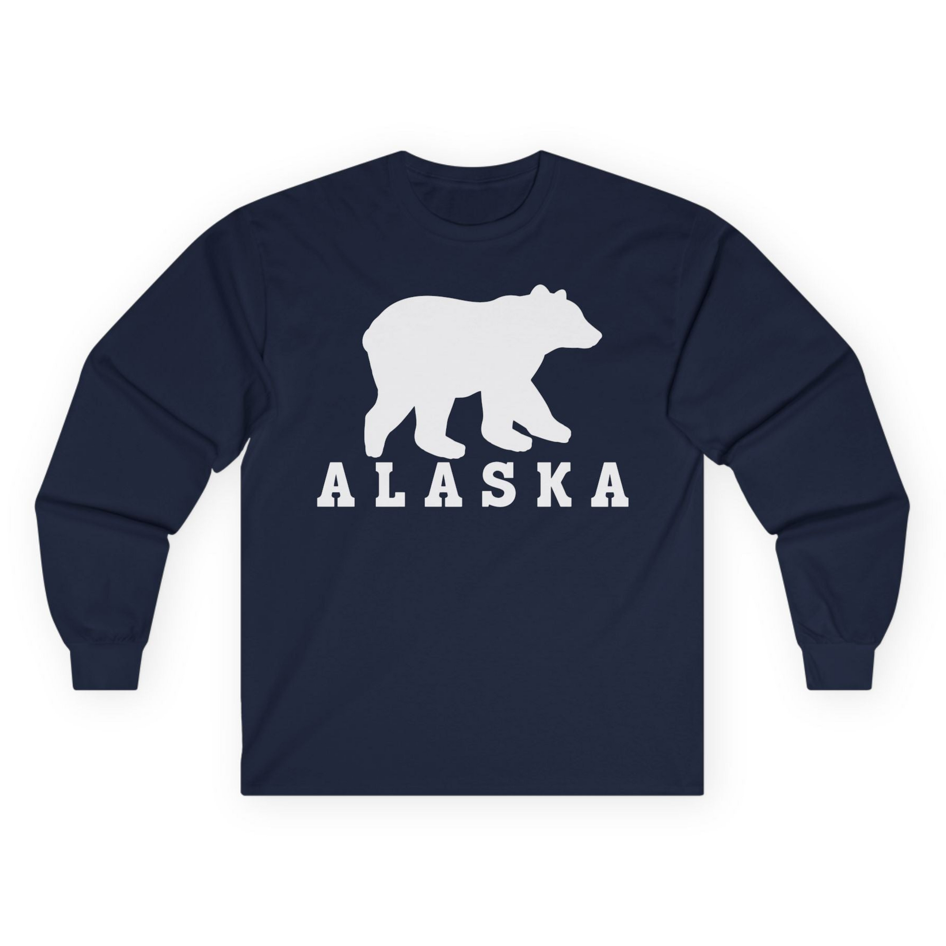 Alaska Bear Silhouette Shirt Long Sleeve Shirt – Alaska Cruise Shirts