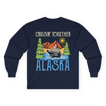 Alaska Cruise Adventure Nature Landscape Retro Family Shirt — Long Sleeve Long Sleeve Shirt – Alaska Cruise Shirts