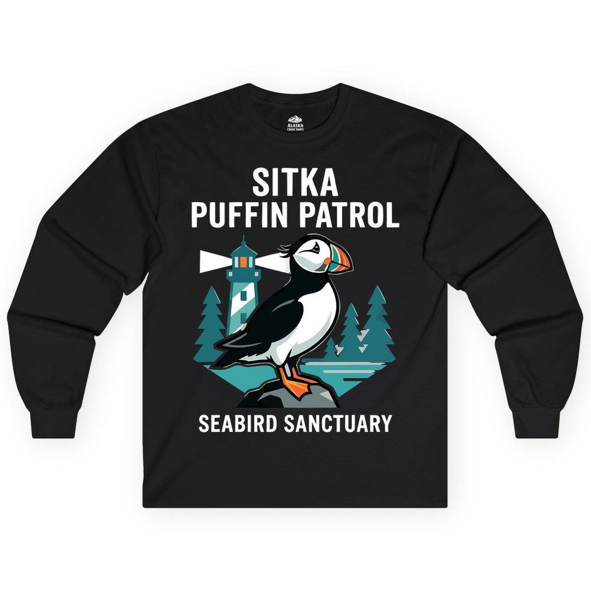 Sitka Puffin Bird Sanctuary Shirt Long Sleeve Shirt – Alaska Cruise Shirts