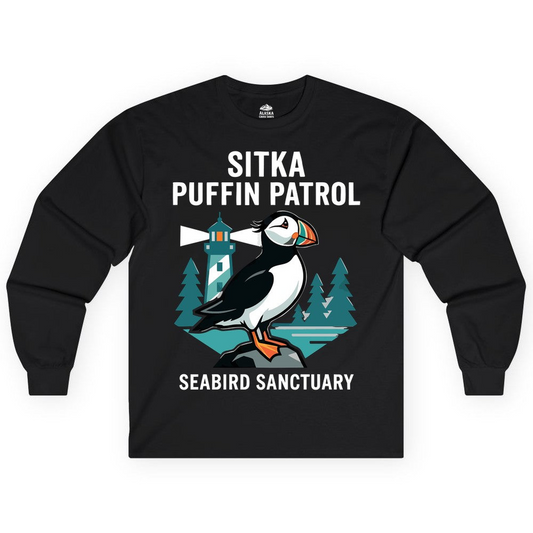 Sitka Puffin Bird Sanctuary Shirt Long Sleeve Shirt – Alaska Cruise Shirts