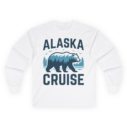 Alaska Cruise Shirt Bear Silhouette Forest Wildlife Nature Tee — Long Sleeve Long Sleeve Shirt – Alaska Cruise Shirts