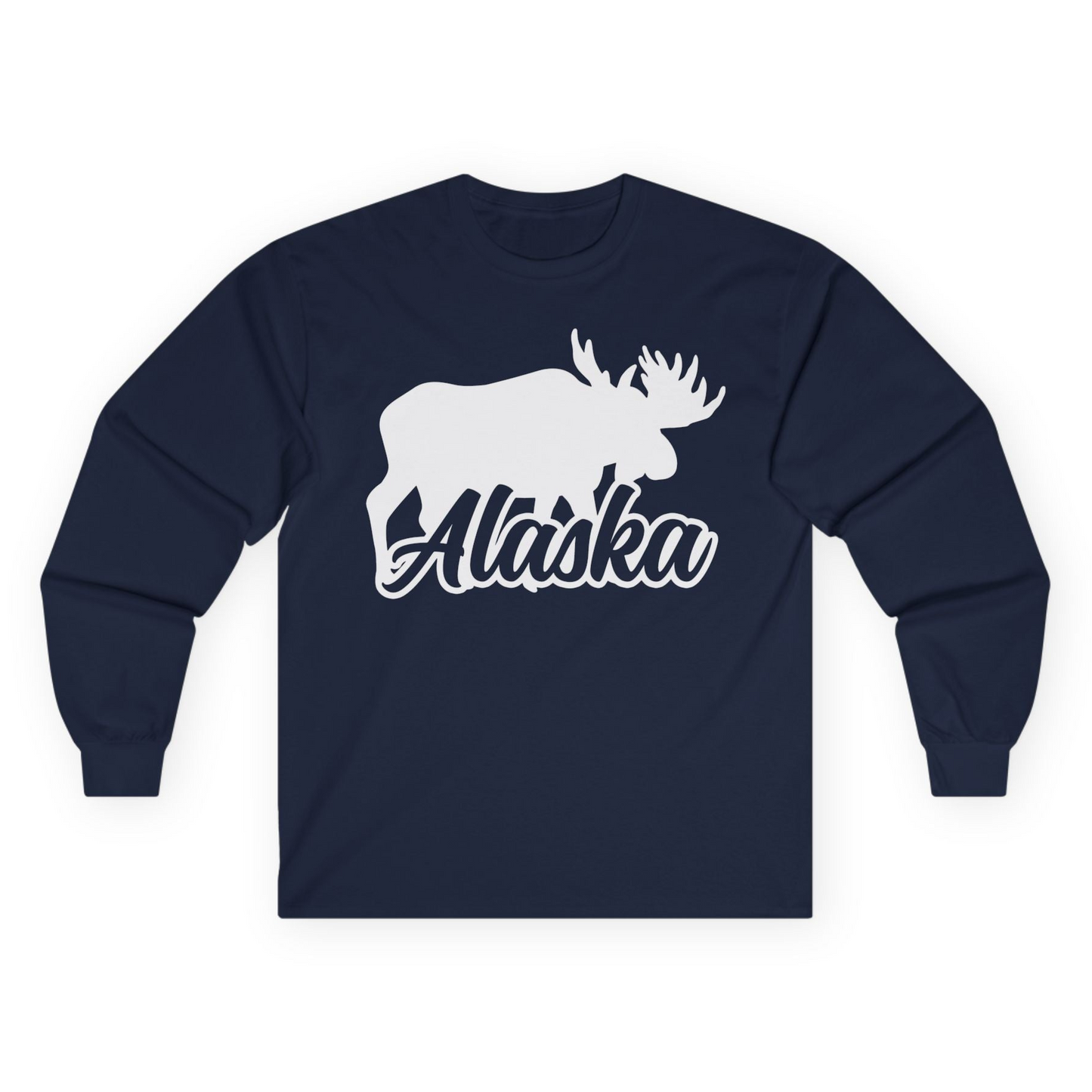 Alaska Moose Wildlife Silhouette Shirt Long Sleeve Shirt – Alaska Cruise Shirts