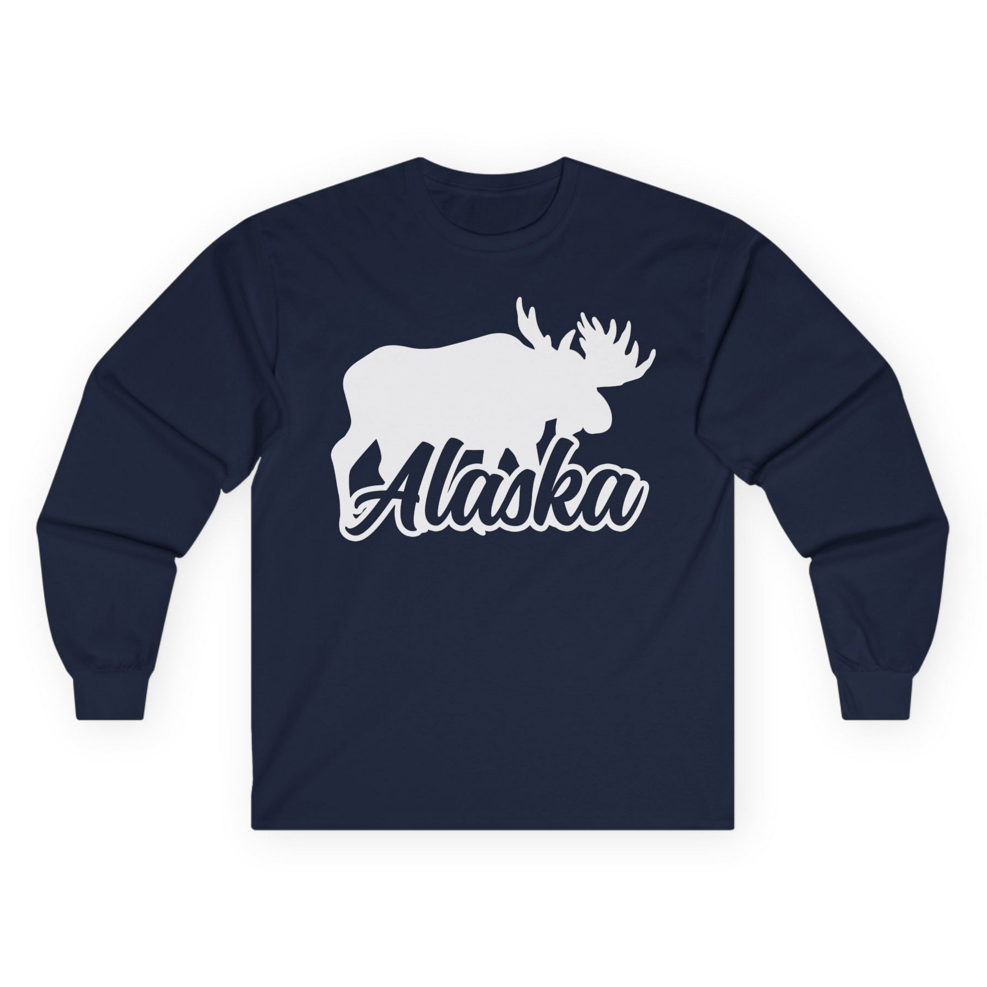 Alaska Moose Wildlife Silhouette Shirt Long Sleeve Shirt – Alaska Cruise Shirts