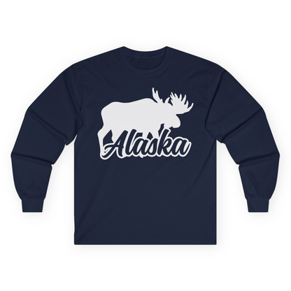 Alaska Moose Wildlife Silhouette Shirt Long Sleeve Shirt – Alaska Cruise Shirts