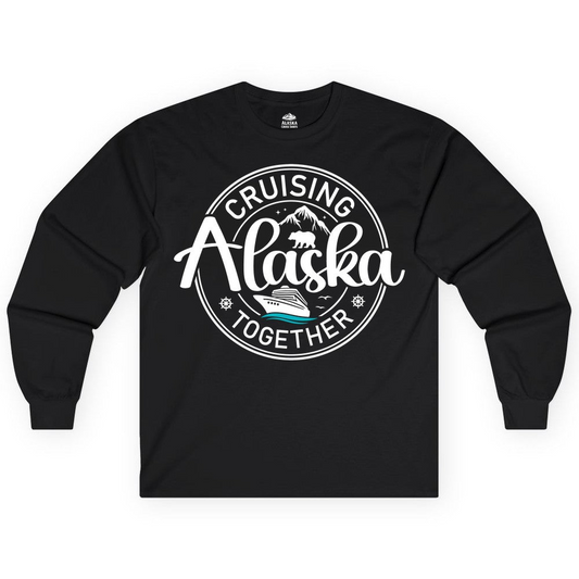 Alaska Cruise Adventure Retro Badge Shirt Long Sleeve Shirt – Alaska Cruise Shirts