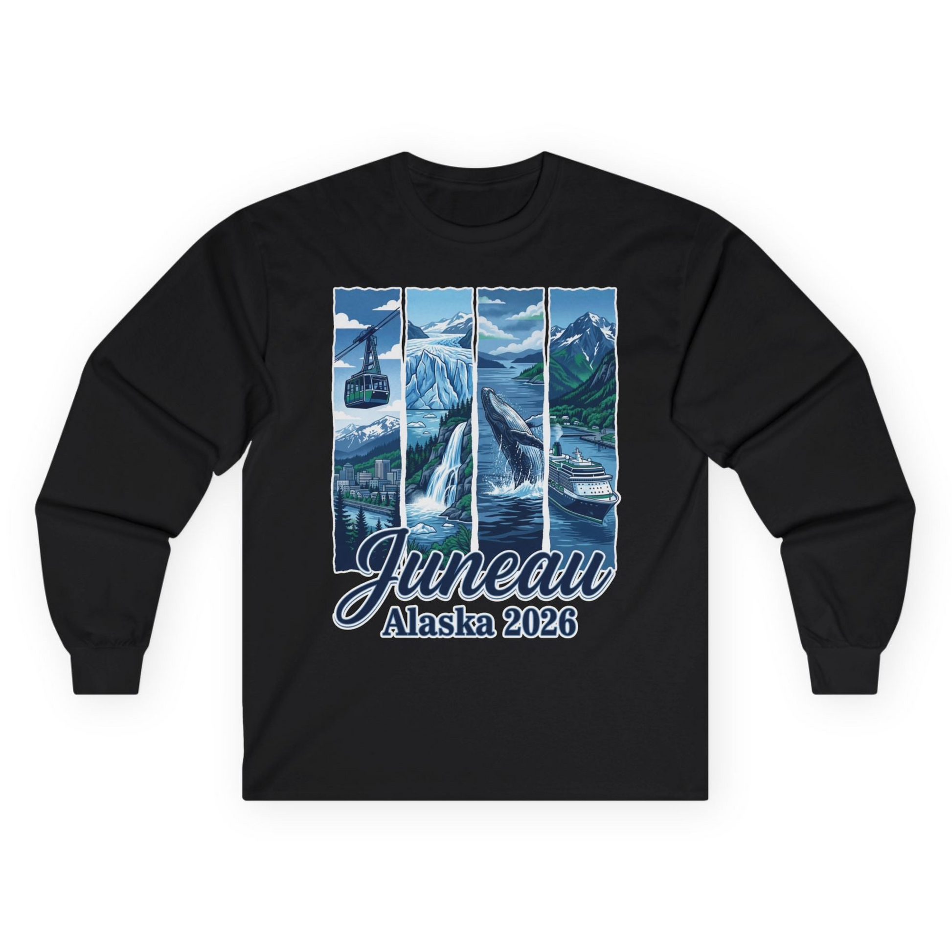 Juneau Alaska 2026 Cruise and Nature Souvenir Shirt — Long Sleeve Long Sleeve Shirt – Alaska Cruise Shirts