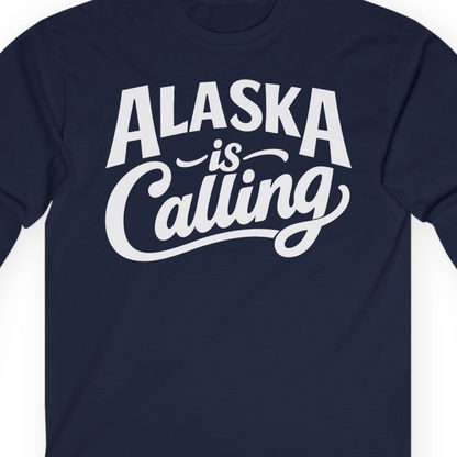 Alaska Is Calling long sleeve shirt Long Sleeve Shirt – Alaska Cruise Shirts Close Up