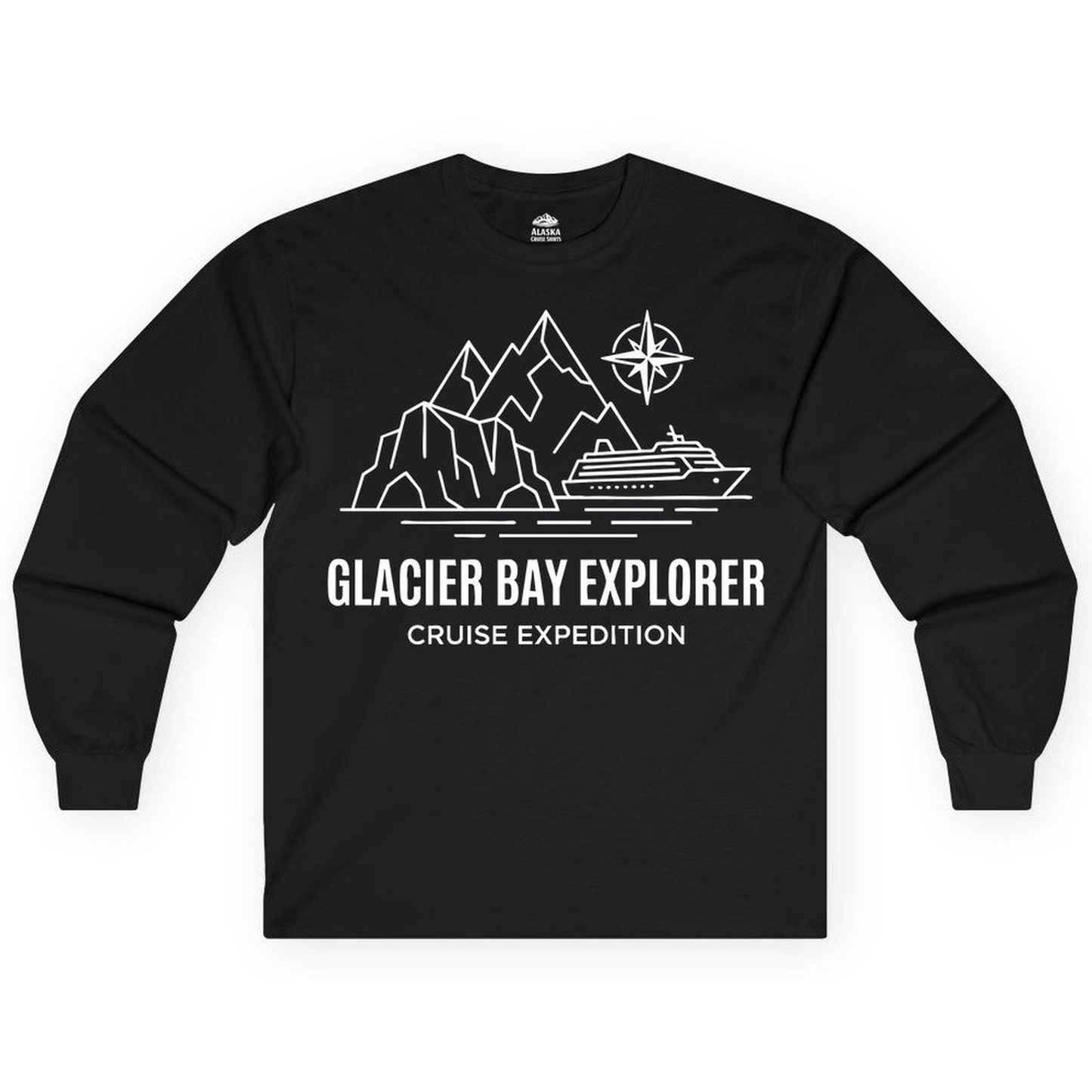 Glacier Bay Alaska Cruise Shirt Long Sleeve Shirt – Alaska Cruise Shirts Close Up