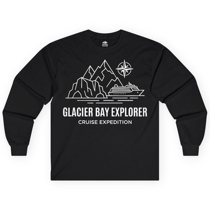 Glacier Bay Alaska Cruise Shirt Long Sleeve Shirt – Alaska Cruise Shirts Close Up