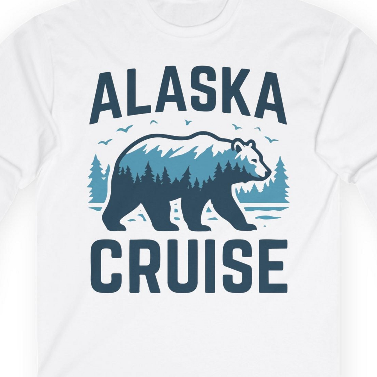 Alaska Cruise Shirt Bear Silhouette Forest Wildlife Nature Tee — Long Sleeve Long Sleeve Shirt – Alaska Cruise Shirts Close Up