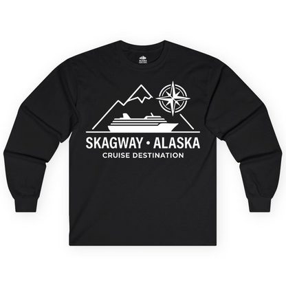 Skagway Alaska Cruise Shirt Long Sleeve Shirt – Alaska Cruise Shirts Close Up
