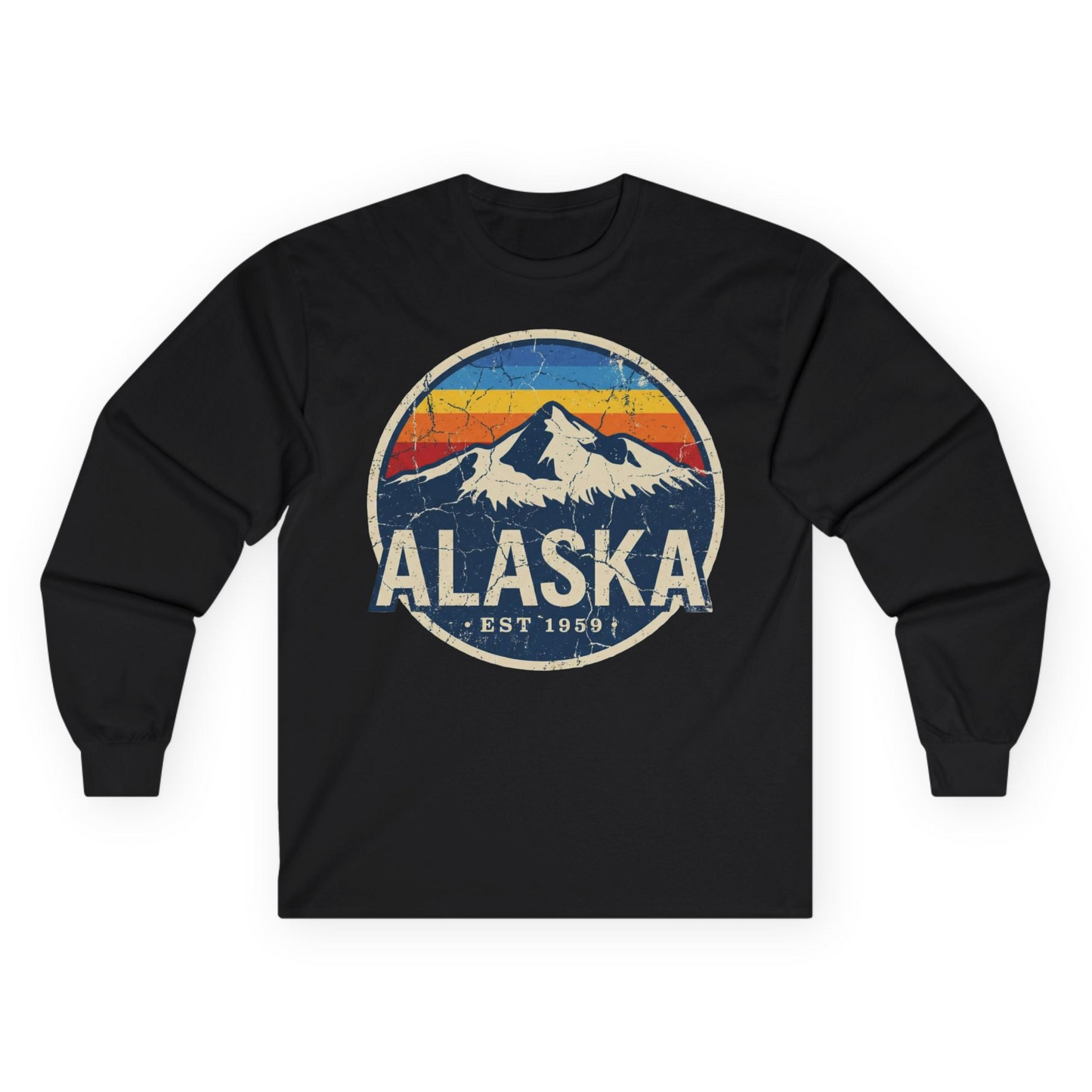 Alaska Vintage long sleeve shirt Long Sleeve Shirt – Black – Alaska Cruise Shirts