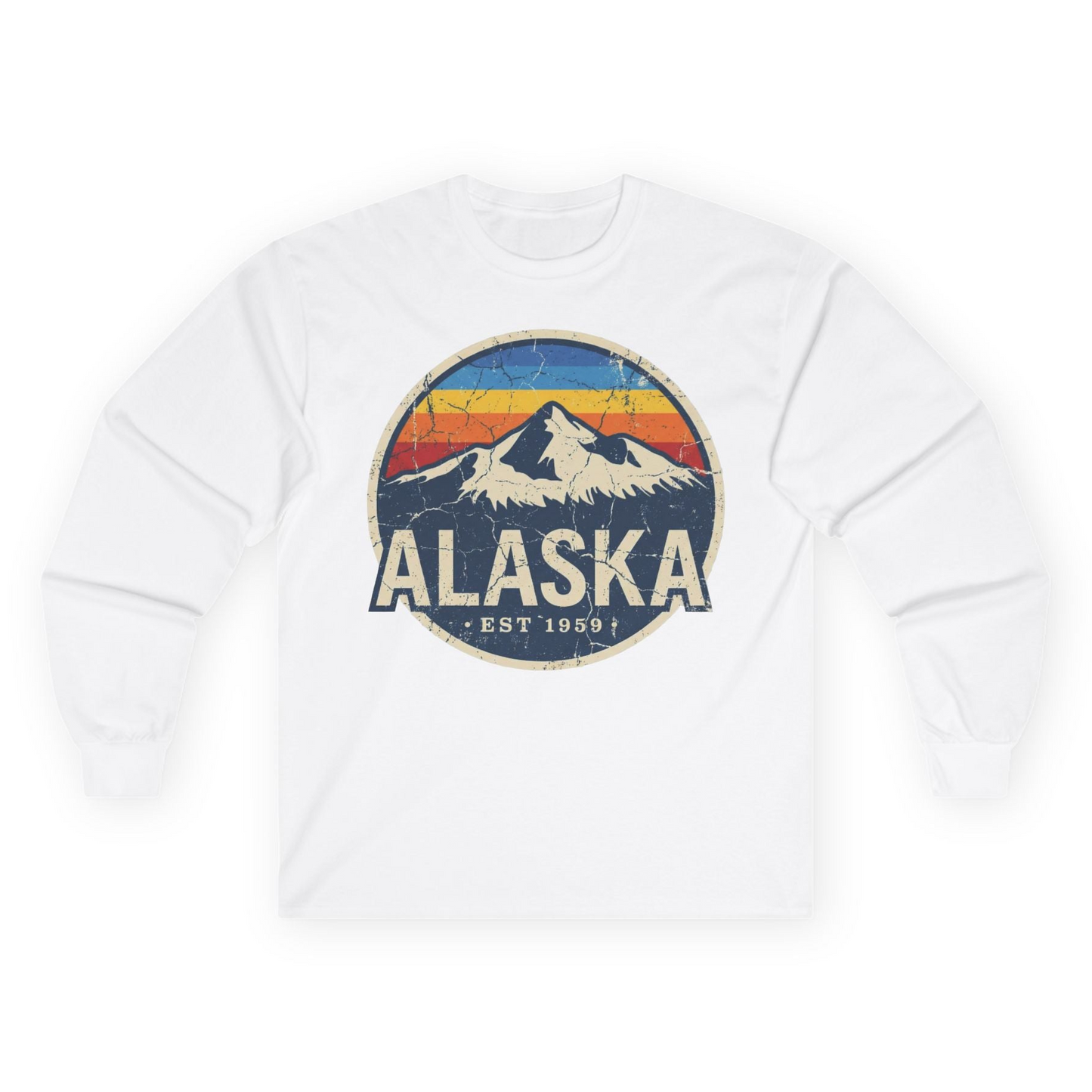 Alaska Vintage long sleeve shirt Long Sleeve Shirt – White – Alaska Cruise Shirts