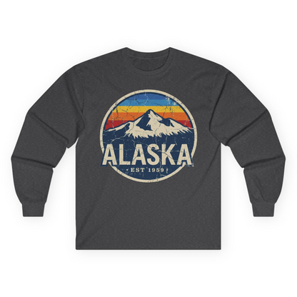 Alaska Vintage long sleeve shirt Long Sleeve Shirt – Dark Heather – Alaska Cruise Shirts