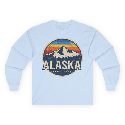 Alaska Vintage long sleeve shirt Long Sleeve Shirt – Light Blue – Alaska Cruise Shirts