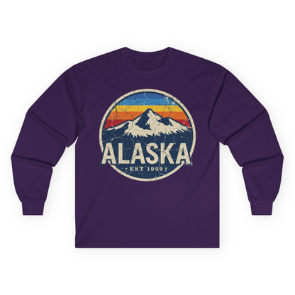 Alaska Vintage long sleeve shirt Long Sleeve Shirt – Purple – Alaska Cruise Shirts
