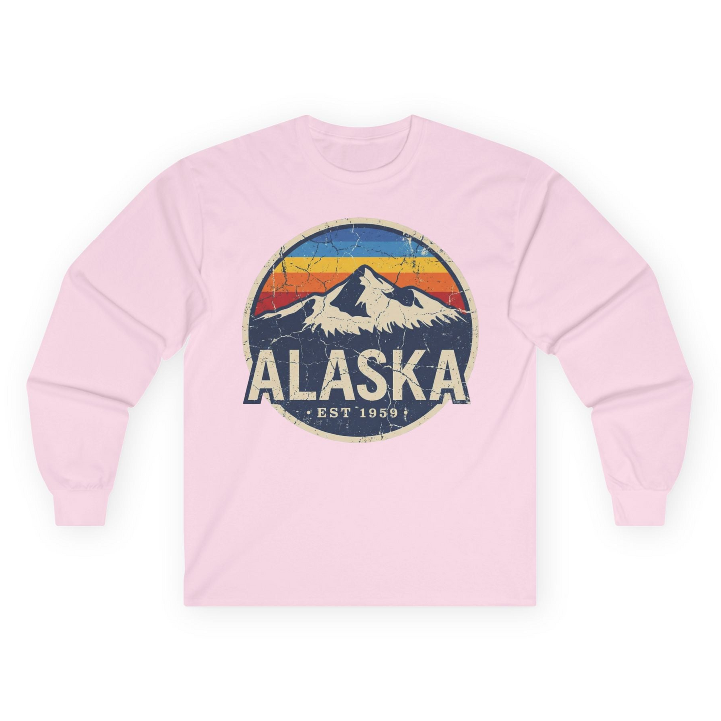 Alaska Vintage long sleeve shirt Long Sleeve Shirt – Light Pink – Alaska Cruise Shirts