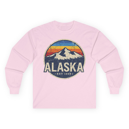 Alaska Vintage long sleeve shirt Long Sleeve Shirt – Light Pink – Alaska Cruise Shirts
