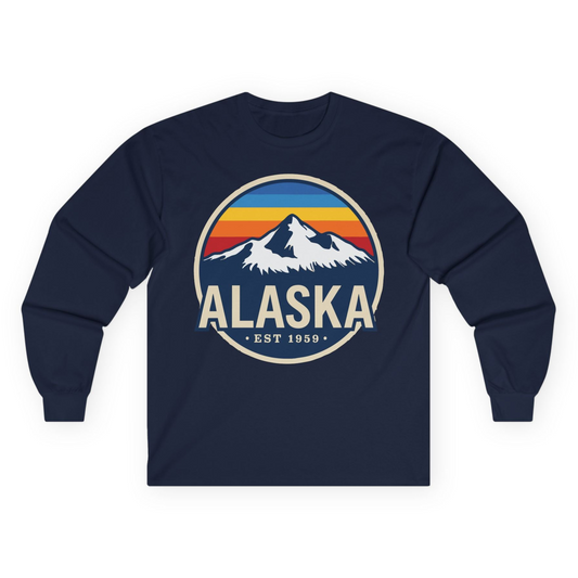 Alaska Vintage long sleeve shirt Long Sleeve Shirt – Navy – Alaska Cruise Shirts