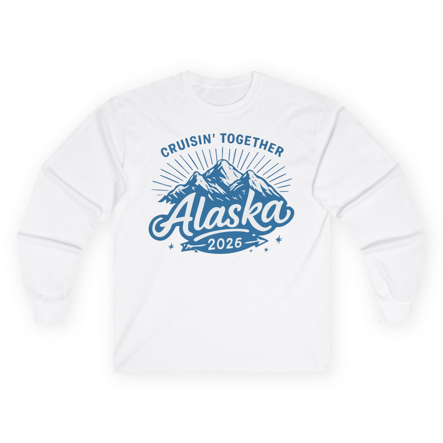 Alaska Cruise Mountains Adventure Shirt Long Sleeve Shirt – White – Alaska Cruise Shirts