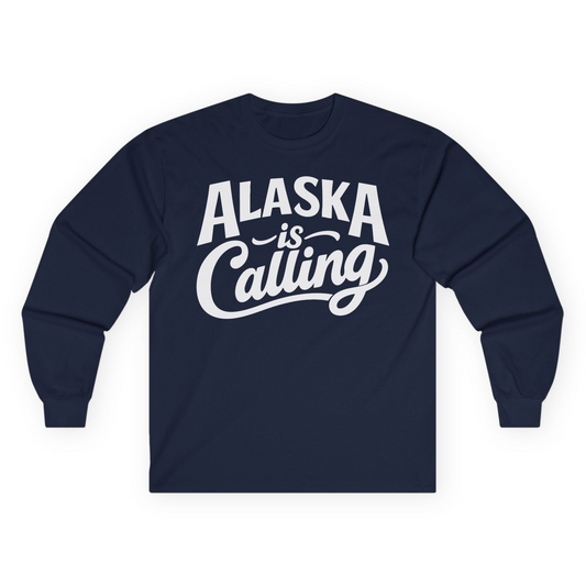Alaska Is Calling long sleeve shirt Long Sleeve Shirt – Navy – Alaska Cruise Shirts