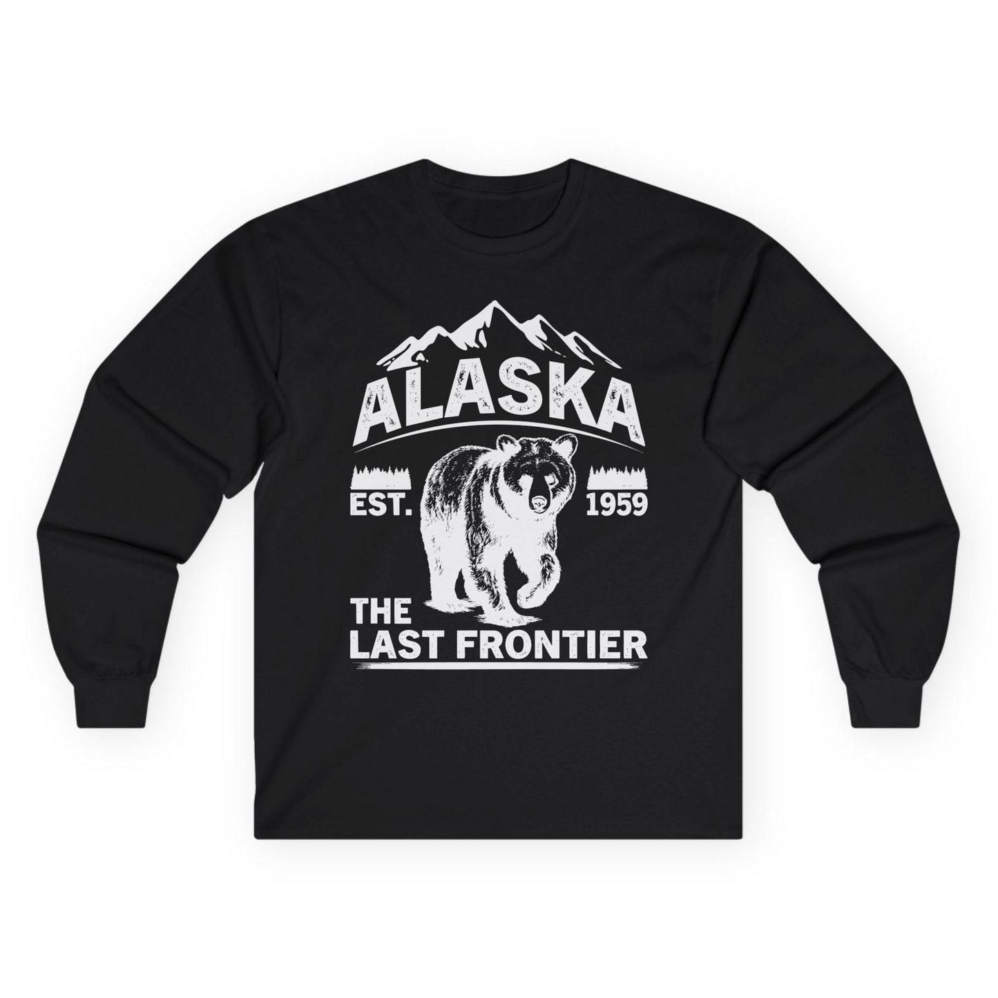 Alaska Bear Shirt Long Sleeve Shirt – Black – Alaska Cruise Shirts