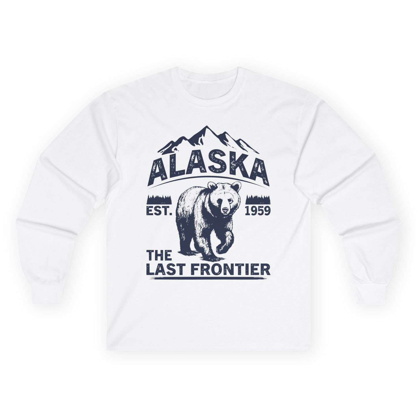 Alaska Bear Shirt Long Sleeve Shirt – White – Alaska Cruise Shirts