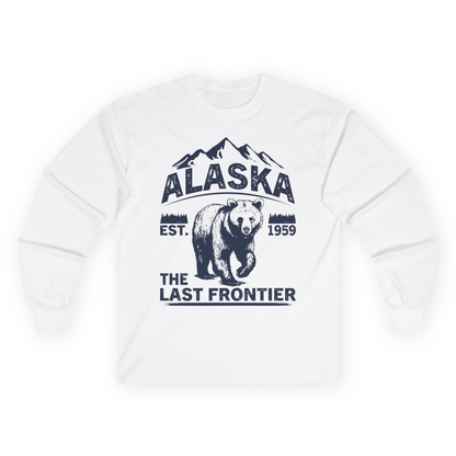 Alaska Bear Shirt Long Sleeve Shirt – White – Alaska Cruise Shirts