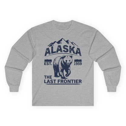 Alaska Bear Shirt Long Sleeve Shirt – Sport Grey – Alaska Cruise Shirts