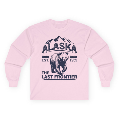 Alaska Bear Shirt Long Sleeve Shirt – Light Pink – Alaska Cruise Shirts