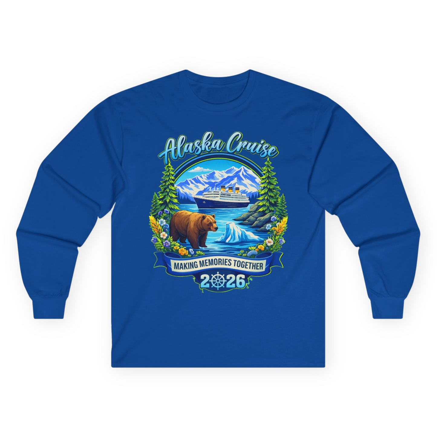 Alaska Cruise 2026 Family long sleeve shirt Long Sleeve Shirt – Royal – Alaska Cruise Shirts