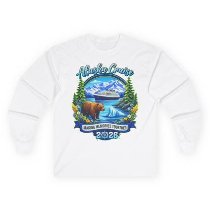 Alaska Cruise 2026 Family long sleeve shirt Long Sleeve Shirt – White – Alaska Cruise Shirts