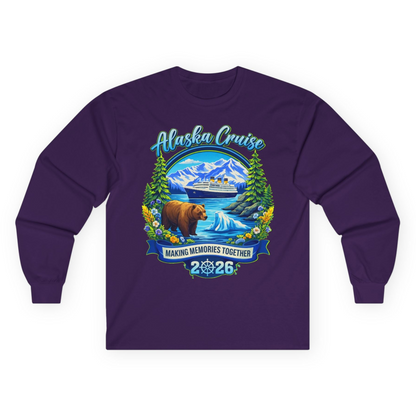Alaska Cruise 2026 Family long sleeve shirt Long Sleeve Shirt – Purple – Alaska Cruise Shirts