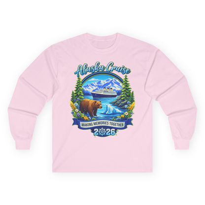 Alaska Cruise 2026 Family long sleeve shirt Long Sleeve Shirt – Light Pink – Alaska Cruise Shirts
