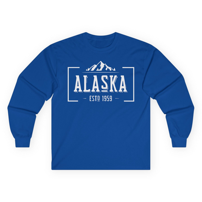 Vintage Alaska Estd 1959 Shirt Long Sleeve Shirt – Royal – Alaska Cruise Shirts