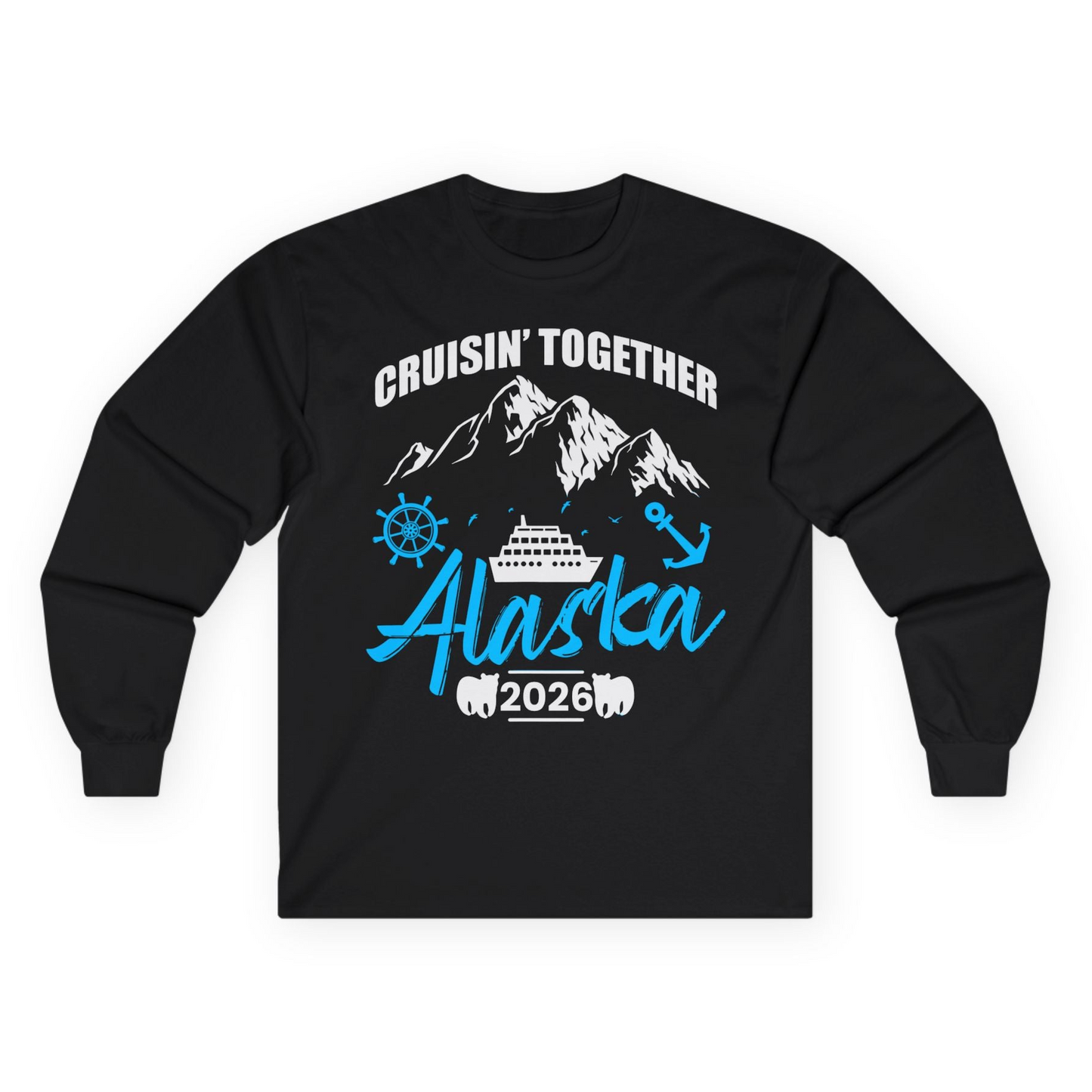 Alaska Cruise Group Adventure Shirt Long Sleeve Shirt – Black – Alaska Cruise Shirts