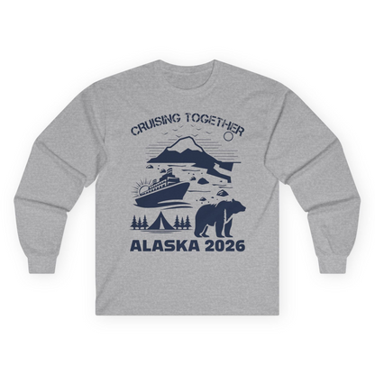 Alaska Cruise 2026 Family Adventure Bear Mountain Nature Shirt — Long Sleeve Long Sleeve Shirt – Sport Grey – Alaska Cruise Shirts