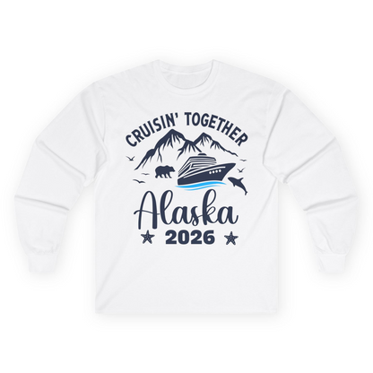 Alaska Cruise Adventure 2026 Shirt Long Sleeve Shirt – White – Alaska Cruise Shirts
