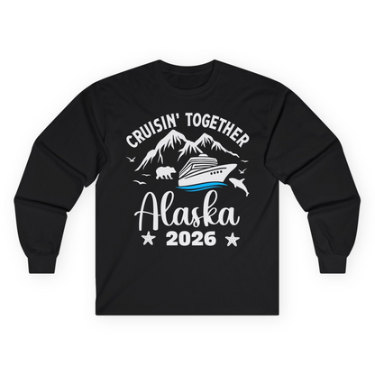 Alaska Cruise Adventure 2026 Shirt Long Sleeve Shirt – Black – Alaska Cruise Shirts