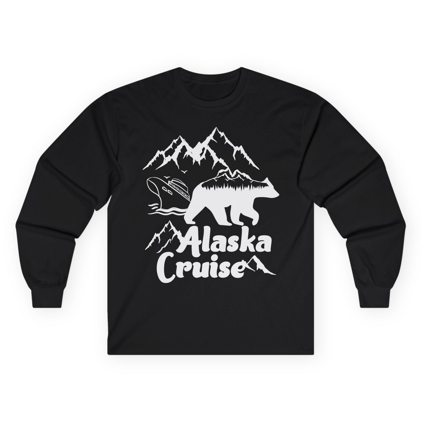 Alaska Cruise Shirt Long Sleeve Shirt – Black – Alaska Cruise Shirts