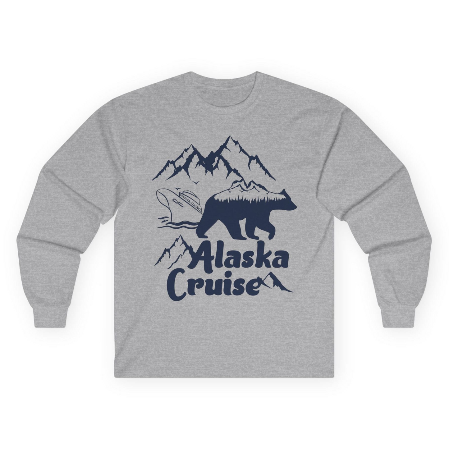 Alaska Cruise Shirt Long Sleeve Shirt – Sport Grey – Alaska Cruise Shirts